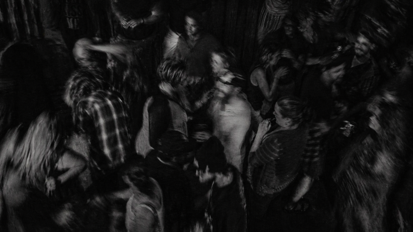 Blurred anonymous crowd in motion